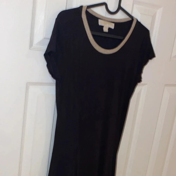 Michael Kors black knit sequins  crew neck maxi dress Sz S - Picture 15 of 15